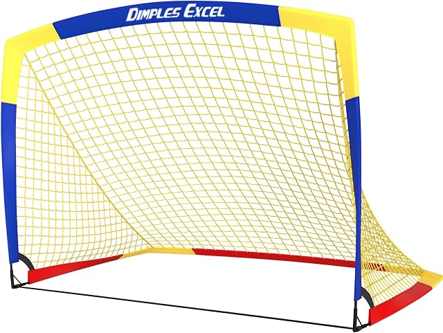 Dimples Excel Football Goal Pop up Football Net Post Football Training for Kids Garden Festival Gift