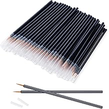 100 Pack Disposable Eyeliner Brushes, Ultra-fine Point Eyeliner Tool Applicator, Lightweight and Portable Disposable Makeup Brushes for Precise Eye Makeup