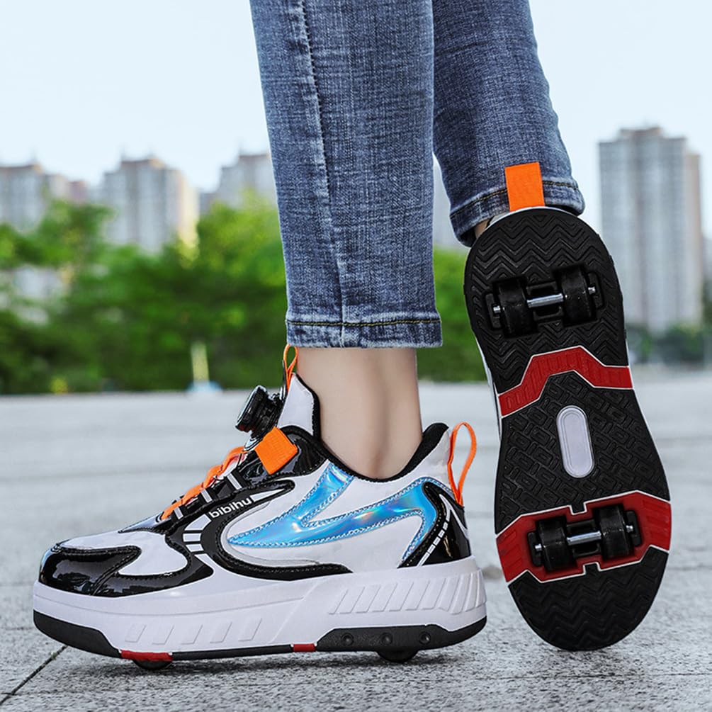Buty na kółkach dla dziewczynek i chłopców buty na dwóch kołach buty do deskorolki wielofunkcyjne buty 2 w 1 buty sportowe na kółkach