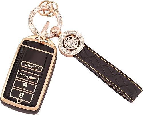 Miniatura 10 de EKALA Funda para llavero Mercedes, 3 botones, protector de llavero de TPU suave con cordón de cuero apto para Mercedes Benz A B C E G R S M Class