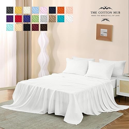 Miniatura 2 de Juego de sábanas de 6 piezas tamaño Queen de 1000 hilos de algodón peinado certificado Oeko-TEX, se adapta a bolsillos de hasta 7-9 pulgadas de