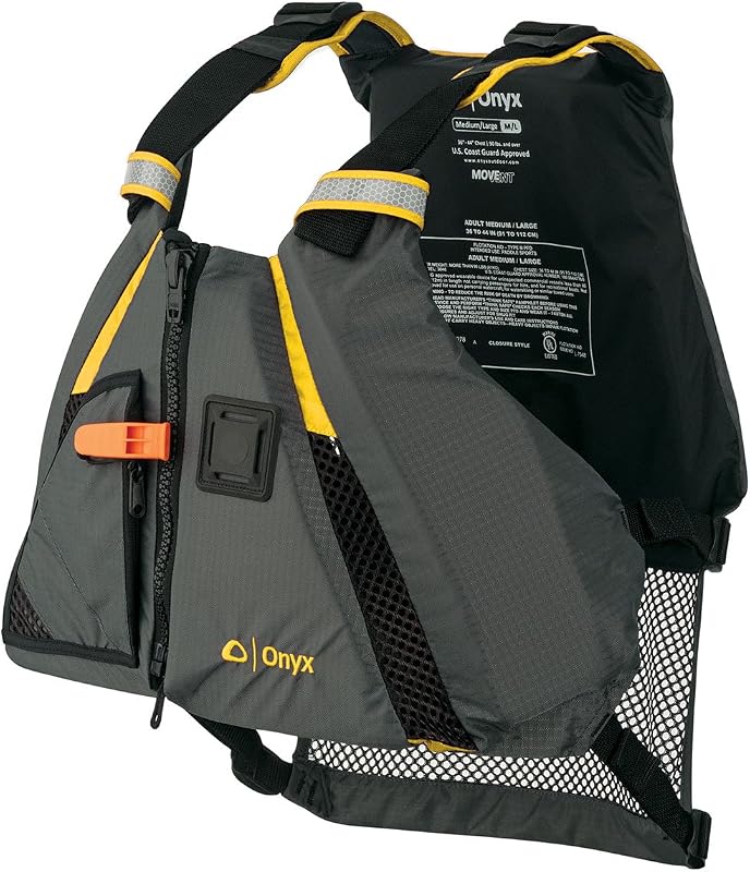 U.S. Coast Guard and Transport Canada Approved MoveVent Dynamic Paddle Vest for Adults for Kayaking, Canoeing, Stand Up Paddleboarding