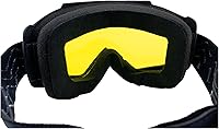 Vista 9 de Birdz Skullbird - Gafas protectoras acolchadas para motocicleta ATV, color negro, con cubrebocas
