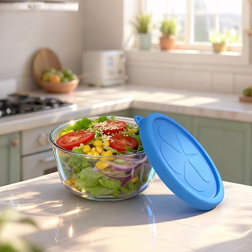 Miniatura 8 de Tapas de silicona de repuesto para Pyrex, recipientes de vidrio de 4 tazas Anchor Hocking, tapas herméticas de silicona 7201-PCZLID1905-AH para 4