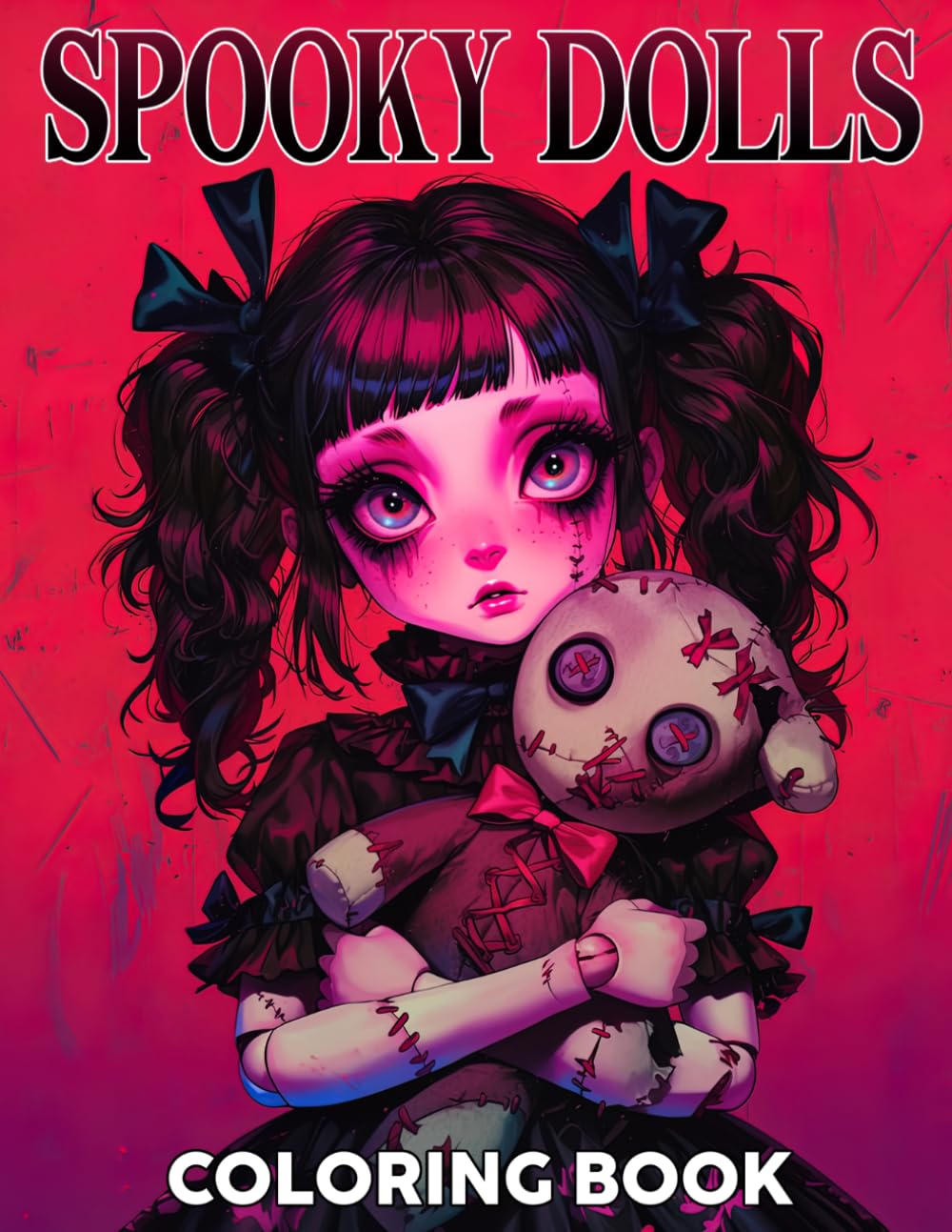 Spooky Dolls Coloring Book: Cursed Toy Coloring Pages Featuring Eerie Collectibles, Gothic Fantasy Details, and Mysterious Illustrations for Teens and Adults