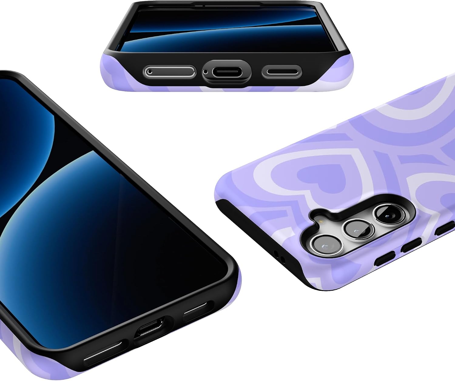 Casely Galaxy S24 Case | Love Song | Lavender Heart | Essential Slim Dual-Layer Protective Design