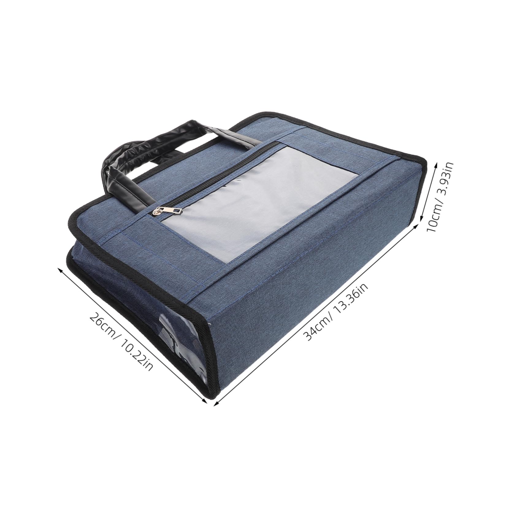 Beaupretty Maletín Portátil Azul de Oxford con Cerradura y Asa para Oficina