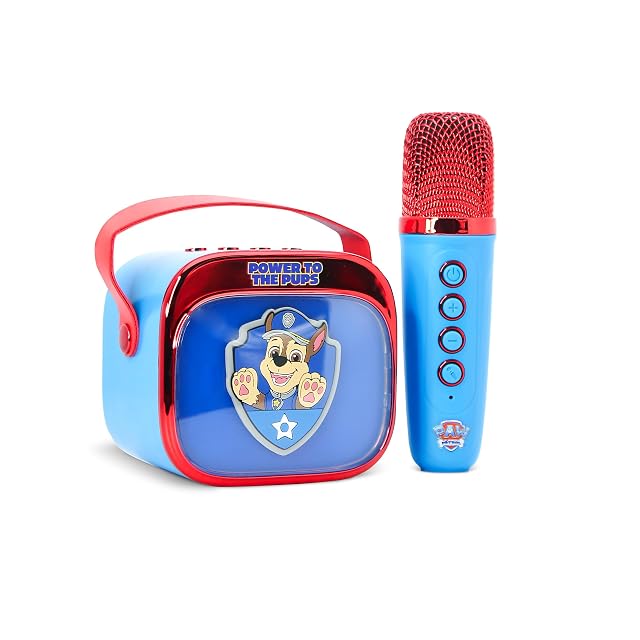 Foto 3 de 8 de Paw Patrol Mini Altavoz LED Inalámbrico Karaoke con Micrófono Bluetooth Azul, Luces Cambiantes de Color
