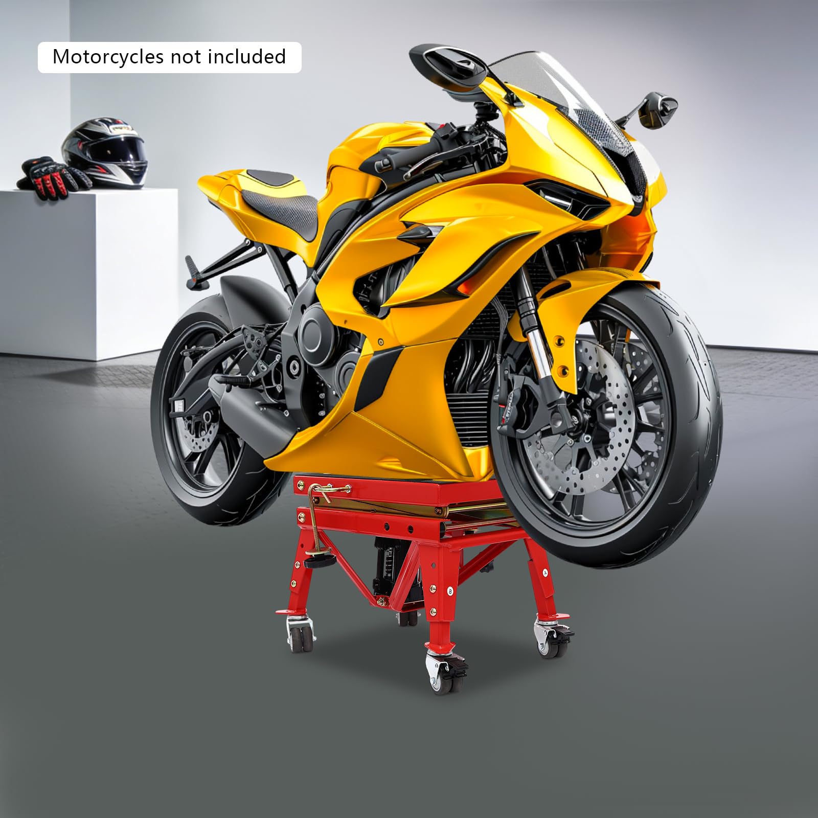 Podest podnośnikowy do motocykla 350 kg, hydrauliczny, 12-31,5", mobilny