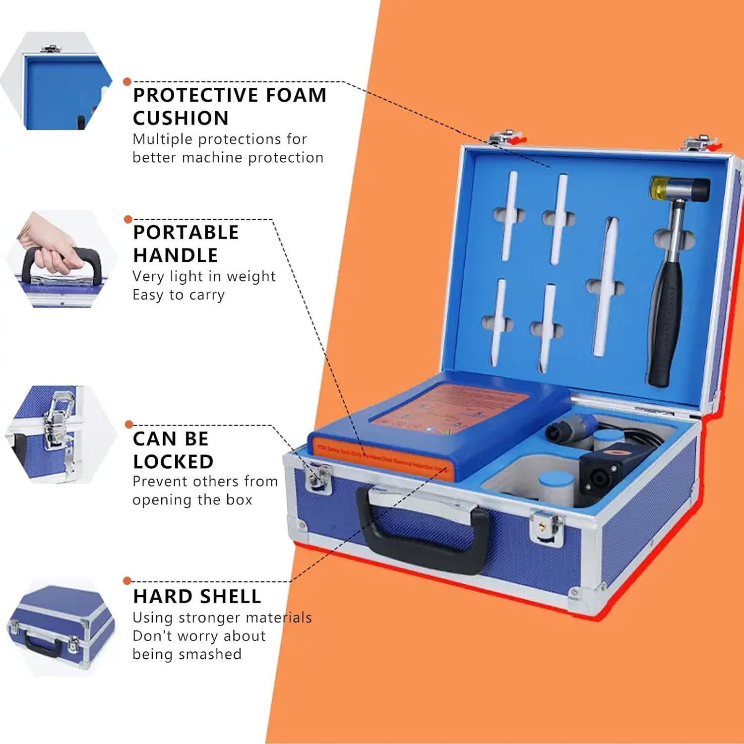 Calentador De Carrocería De Aluminio para Reparación De Abolladuras, Expansión Térmica por Inducción Electromagnética, Máquina para Eliminar Abolladuras Sin Pintura. 110V
