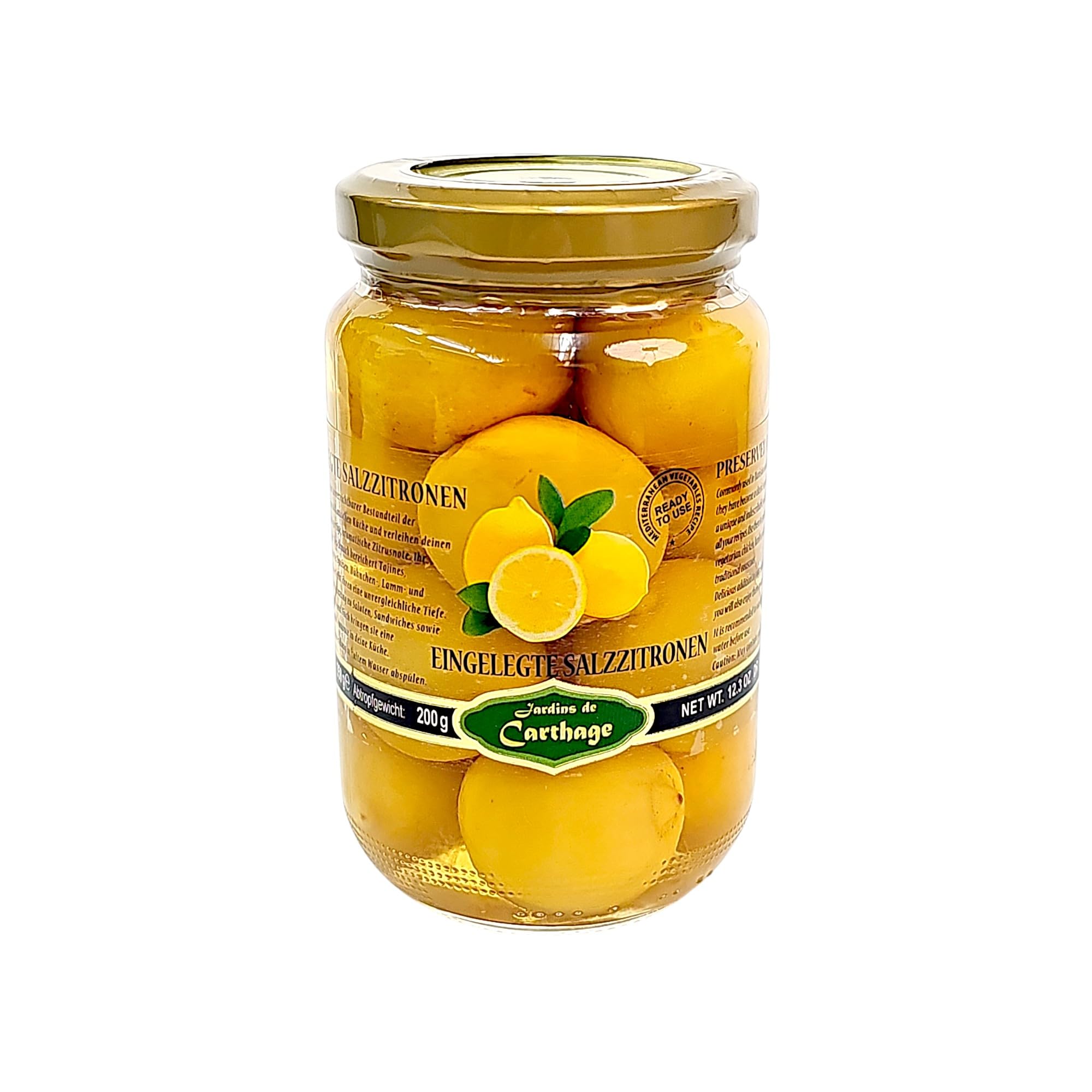 Harvessa Eingelegte Salzzitronen aus Tunesien – 12er Pack (12 x 350g Glas) – Ganze Zitronen in Salzlake, ideal für Tajine, Fisch Risotto, Couscous & orientalische Gerichte - Vegan & Glutenfrei
