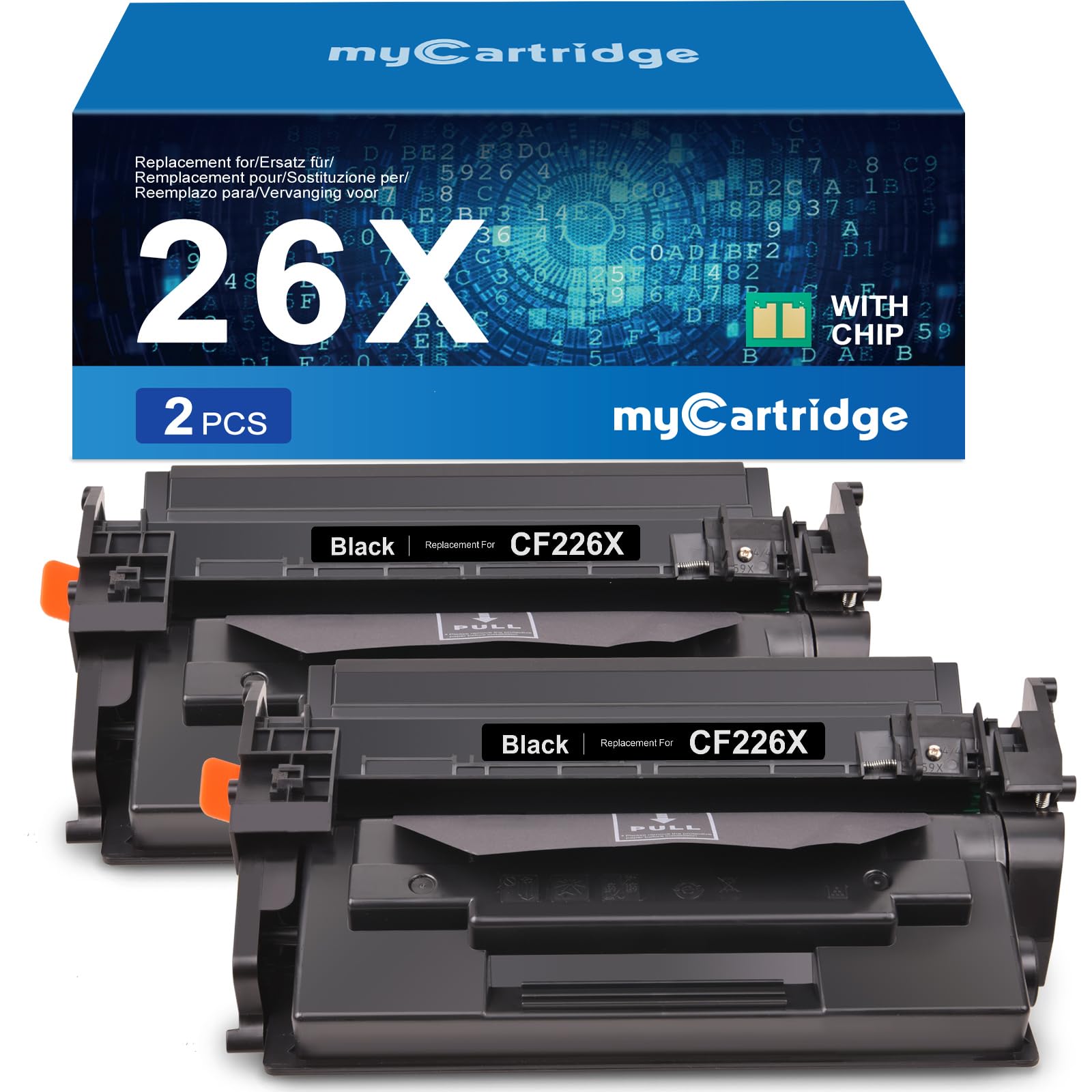 MYCARTRIDGE 26X Compatibile per HP 26X CF226X per HP Laserjet Pro MFP M426fDW Toner per M402DN per 26A CF226A (2 nero)