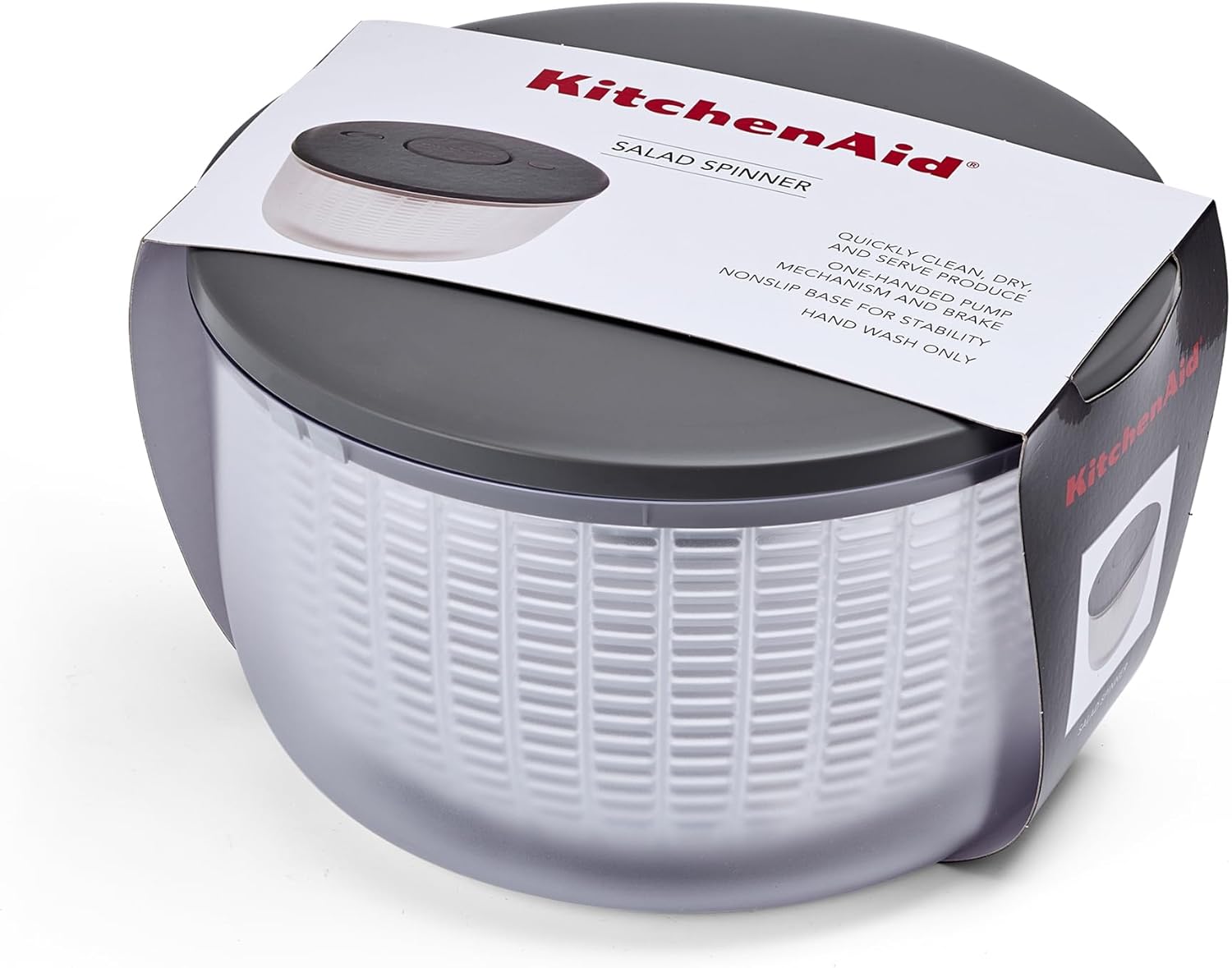 KitchenAid Universal Salad Spinner, 7.43 Quart, Charcoal Gray