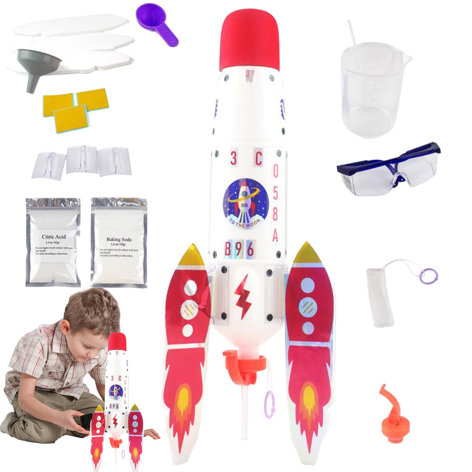 Rockets for | Rocket Science Experiment Kit Toy - STEM Building Set and Interactive Science Kit, Learning Activities for and Motor Skills Development