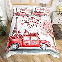 Vista 31 de Erosebridal Juego de funda de edredón para parejas, color rojo y negro, tamaño Queen, Queen of Everything King of What Left Funda de edredón