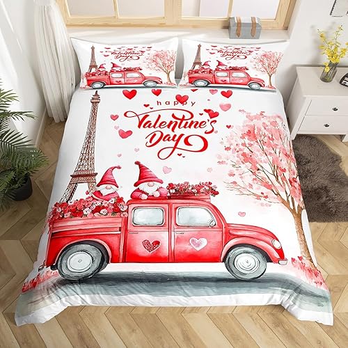 Miniatura 31 de Erosebridal Juego de funda de edredón para parejas, color rojo y negro, tamaño Queen, Queen of Everything King of What Left Funda de edredón