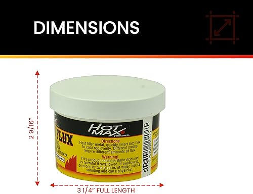 Miniatura 2 de Hot Max 24000 - Polvo de fundente para soldadura, 8 onzas