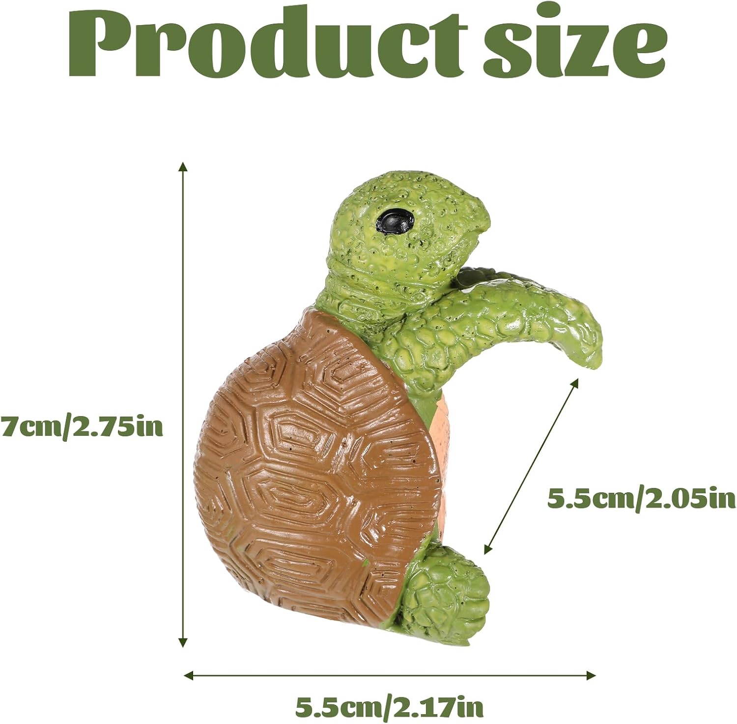 Tortoise Figure Plant Pot Hanger, Cute Climbing Tortoise Flower Pot Hugger Figurines Resin Hanging Turtle Statue Planter Pots Decorations for Home Garden Fence Balcony (Green+Brown)
