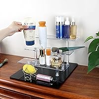 Vista 4 de ELEGANTLIFE Soporte elevador de acrílico – Estante transparente de 4 niveles para Funko POP, Amiibo, figuras, coleccionables, cupcakes, perfumes