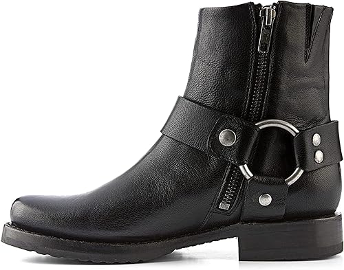 Frye Veronica - Botines cortos de 6 pulgadas para mujer, parte superior de cuero con forro de cuero de lujo, cremallera interior, arnés a presión y