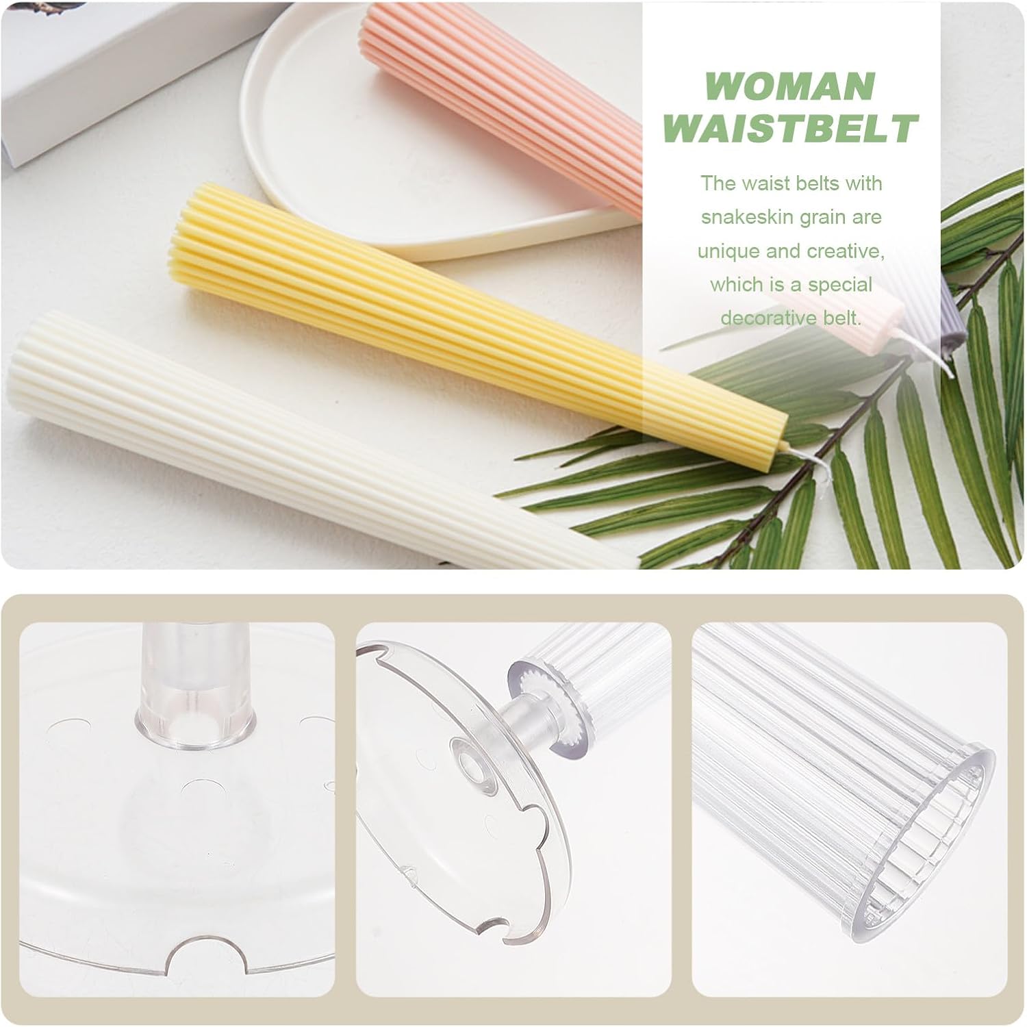 Vertical Stripe Candle Mold for DIY Making, Plastic