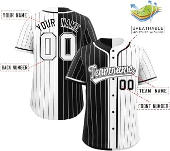 Baseball Jersey Custom Breathable Sports T-Shirts Personalised Namen Number Team Name Logo Training Jerseys Customise Quick Dry Baseball Uniform Moisture Wicking Active Tops For Men Women Youth