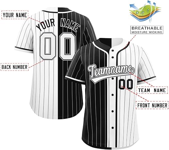 Baseball Jersey Custom Breathable Sports T-Shirts Personalised Namen Number Team Name Logo Training Jerseys Customise Quick Dry Baseball Uniform Moisture Wicking Active Tops For Men Women Youth