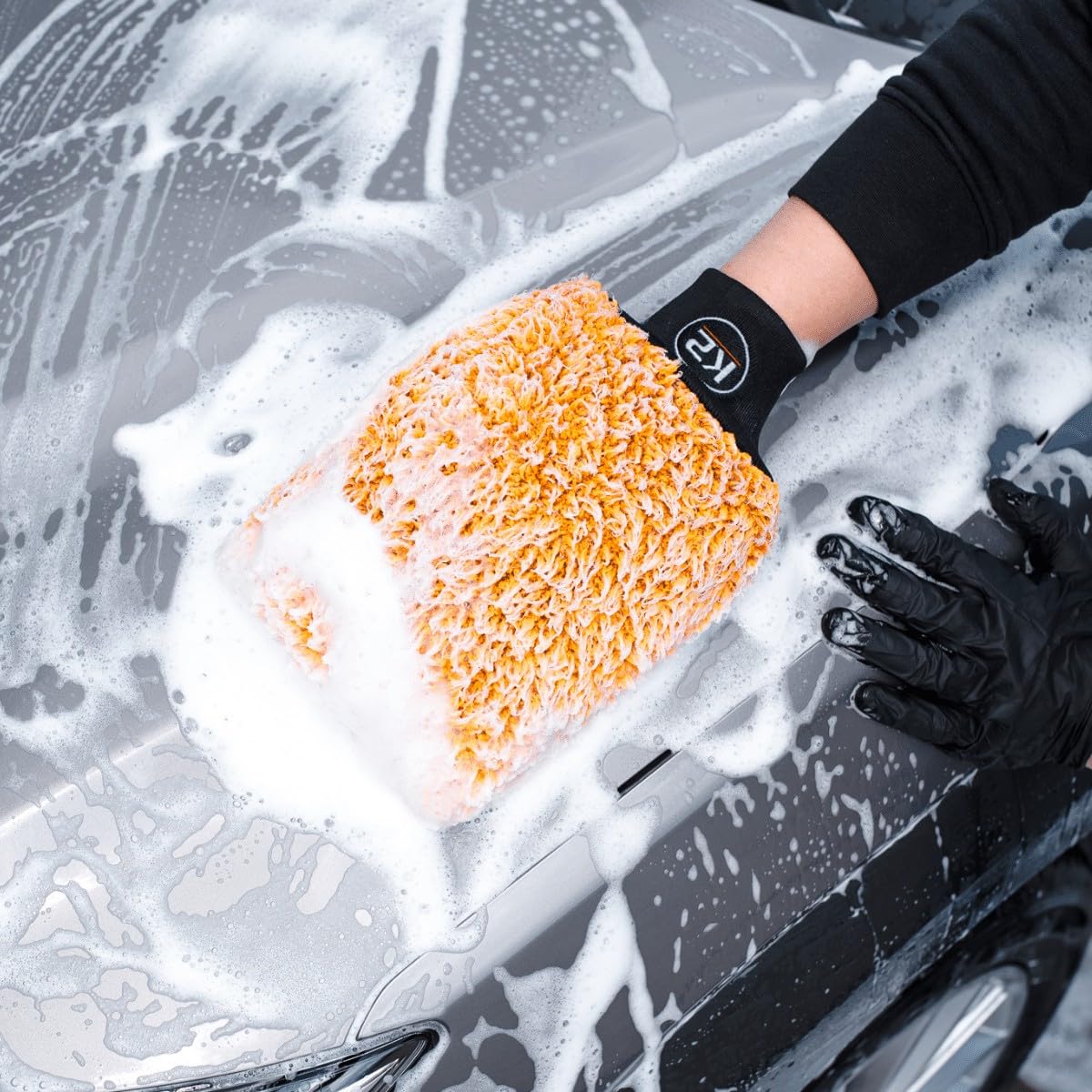 K2 Guante de Microfibra para Lavado de Coches – Limpieza Suave y Sin Rayones – Alta Absorción y Comodidad – Reutilizable y Lavable (12)