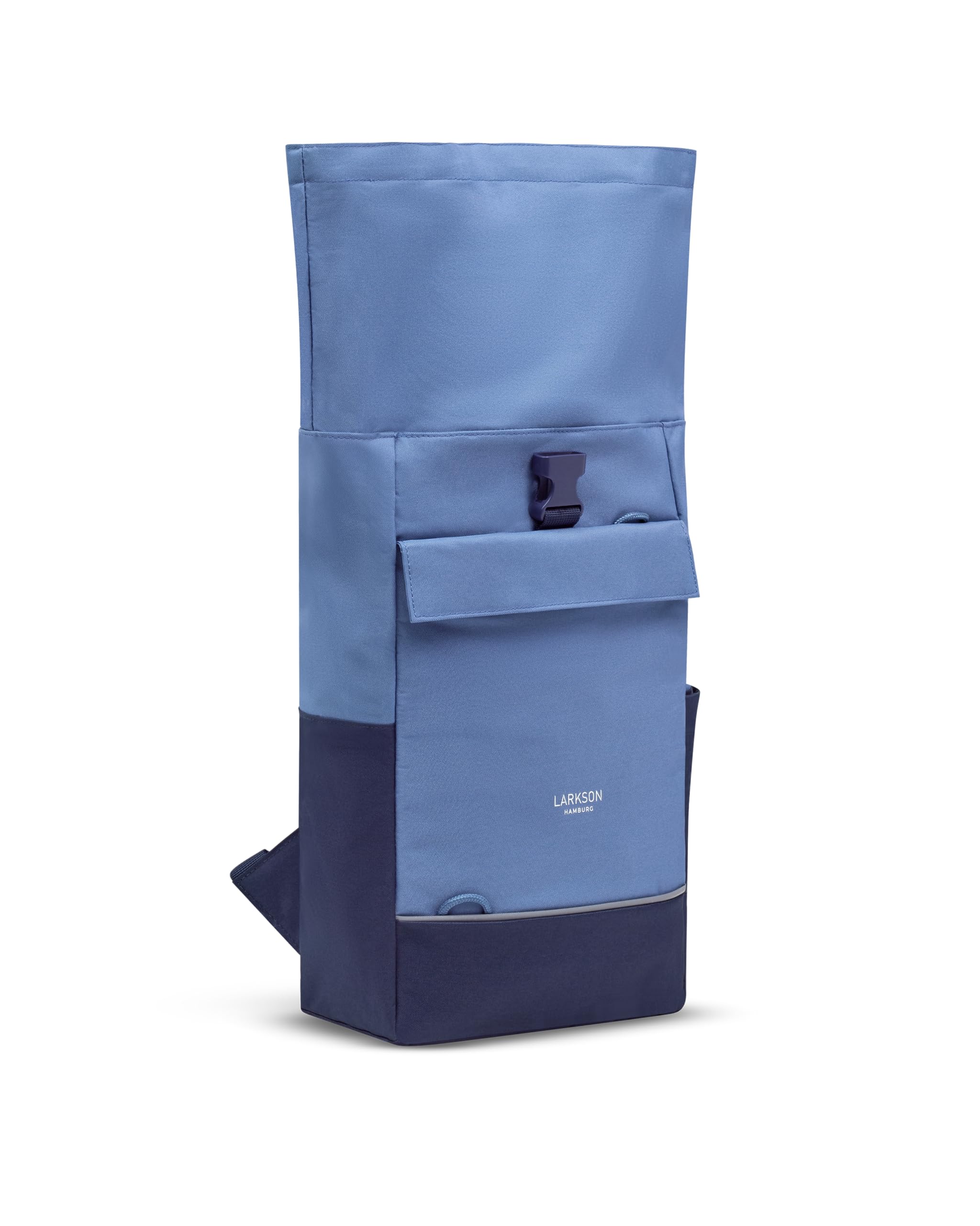 LARKSON Rucksack Kinder für Mädchen & Jungen Blau - Kjell - Rolltop Kinderrucksack mit Brustgurt - Ab 4 Jahre - 8 bis 10L - Wasserabweisend