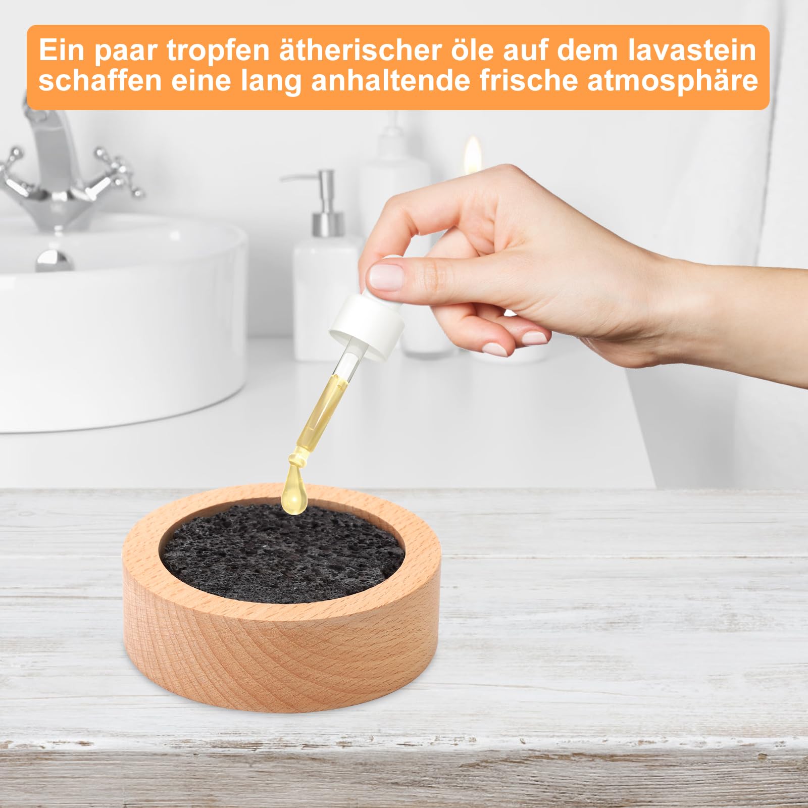 HENGBIRD Kamień zapachowy, naturalny kamień lawowy, dyfuzor, kamienie zapachowe do olejków eterycznych, dyfuzor do aromaterapii, do sypialni, salonu, sauny, łazienki, biura, samochodu