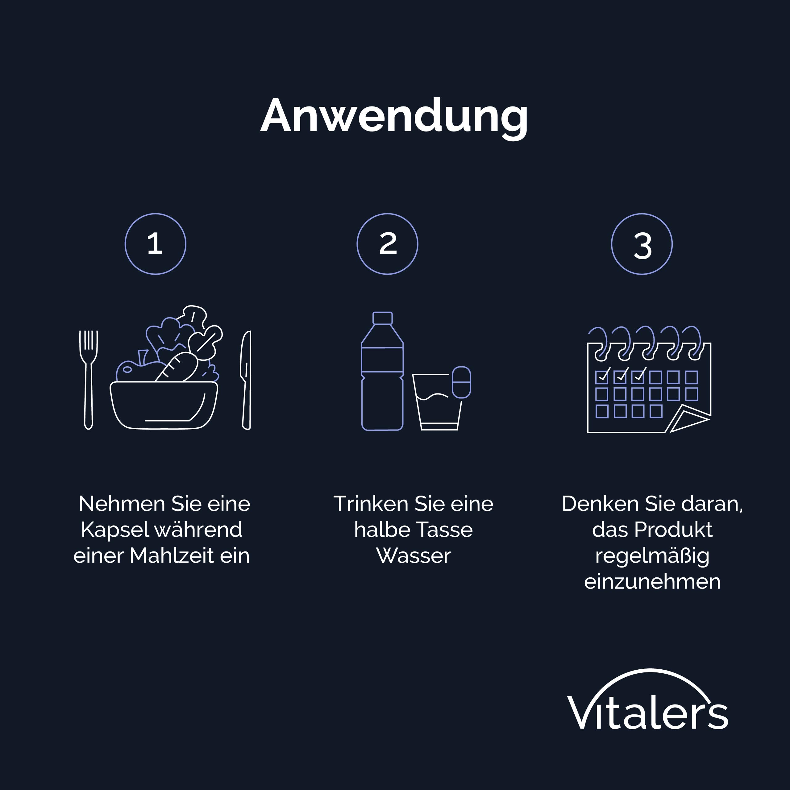 Vitaler's L-Glutathion 500 mg - 60 Kapseln, Vegan, 2 Monate Supplementierung Keine Konservierungsstoffe, Reine Zusammensetzung