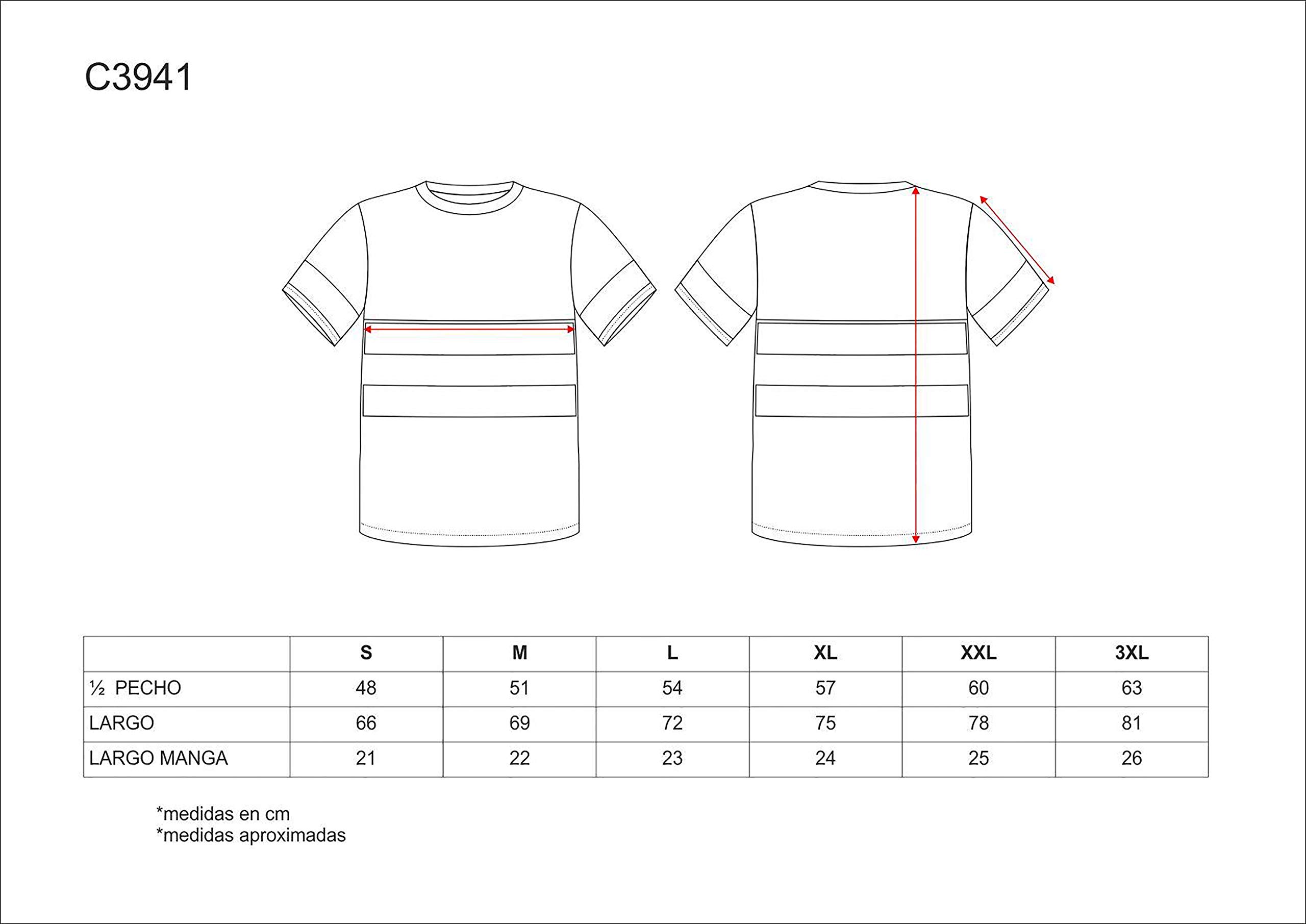 WORKTEAM Camiseta Manga Corta Alta Visibilidad EN ISO 20471 Tallas Grandes