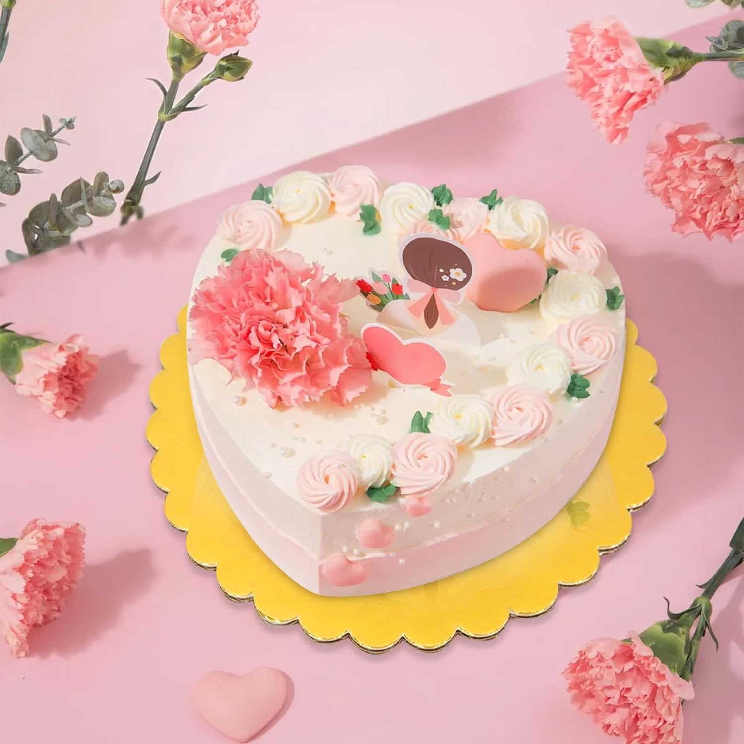 30 Pcs 10 inch Gold Cake Boards Round, Food-Graded Cardboard, Waterproof and Oil-Proof, Sturdy Corrugated, Ideal for Baking, Cake DIY, Dessert and Craftin - Image 5