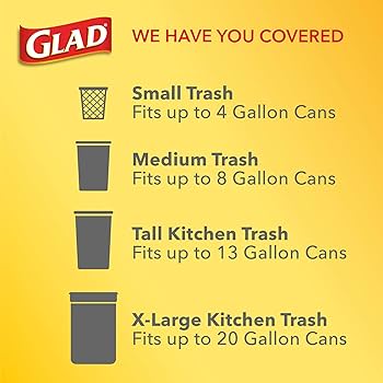 Amazon.com: Glad Trash Bags, Small Garbage Bags - OdorShield