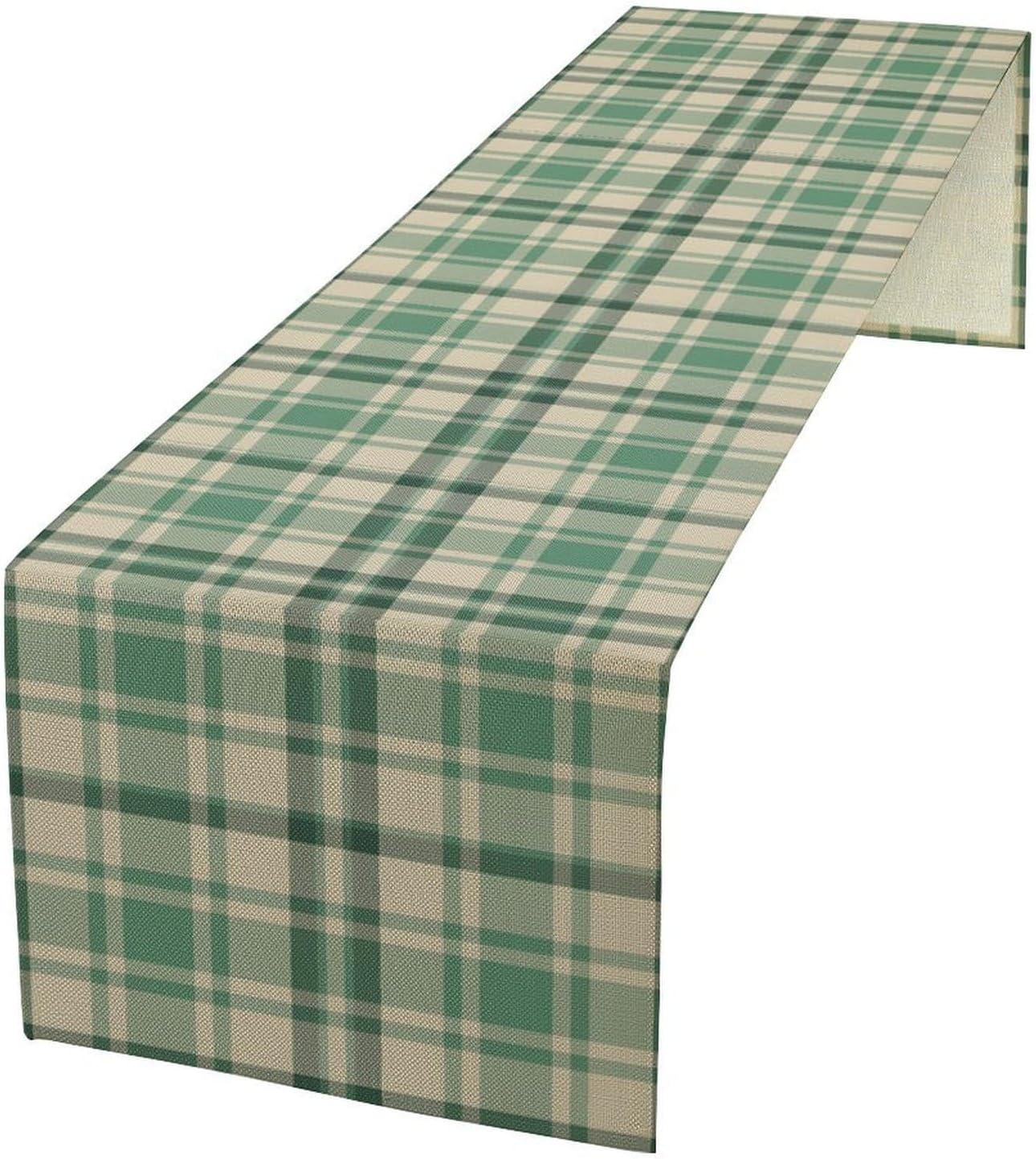 Amazon.com: St Patrick’s Day Tartan Table Runner, Vintage Green Buffalo ...