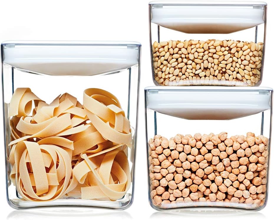 Cube Storage Container Set of 3, 1, 2, and 3-1/2-Quart