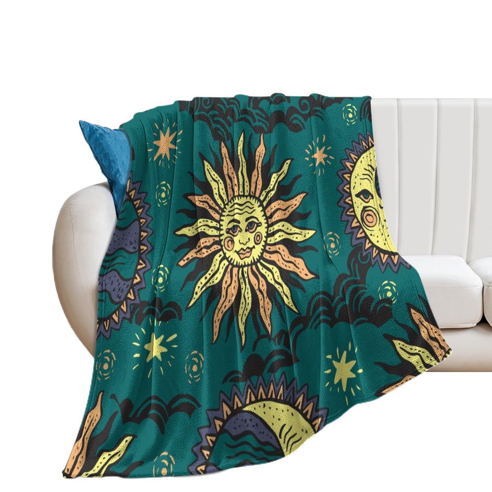 Couverture flanelle anti-froid lit et canapé motif agate 3D