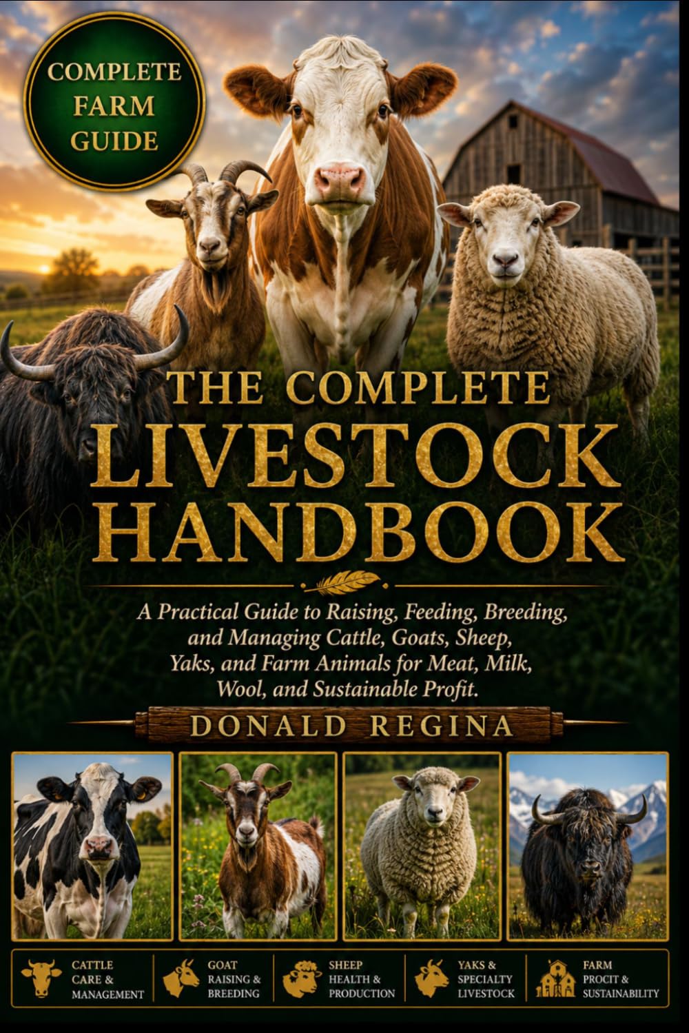 THE COMPLETE LIVESTOCK HANDBOOK: A Practical Guide to Raising, Feeding, Breeding, and Managing Cattle, Goats, Sheep, Yaks, and Farm Animals for Meat, Milk, Wool, and Sustainable Profit.
