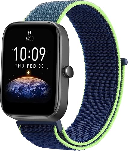 Miniatura 7 de Wanme Bandas compatibles con Amazfit Bip 3  Bip 3 Pro  Bip U Pro  Bip  Bip Lite  Bip S  Bip S lite  Bip U, correa de repuesto deportiva de nailon