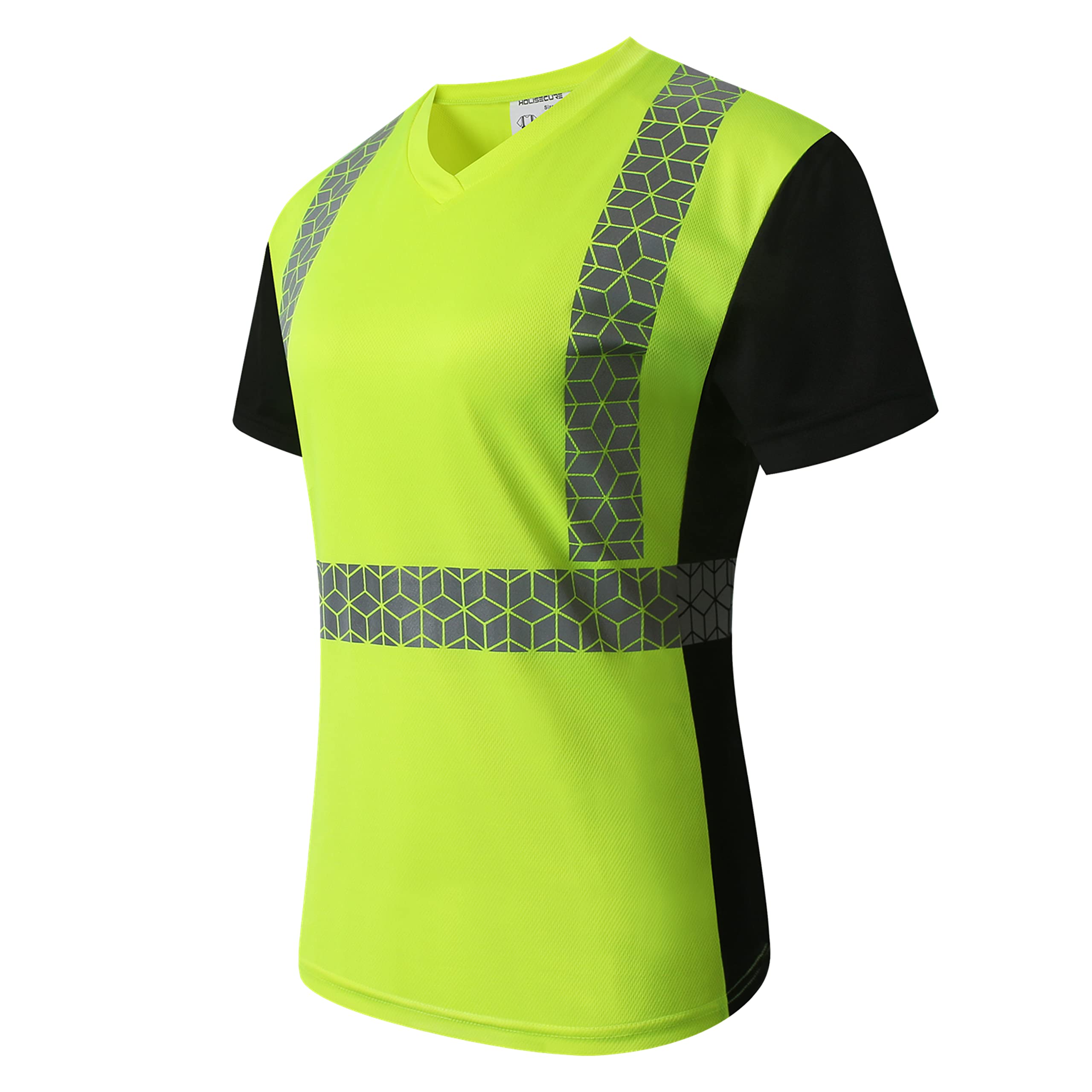 HoliSecure Women Safety Shirt,High Reflective T Shirt for Woman with Unusual Reflective Pattern,Short Sleeve Breathable