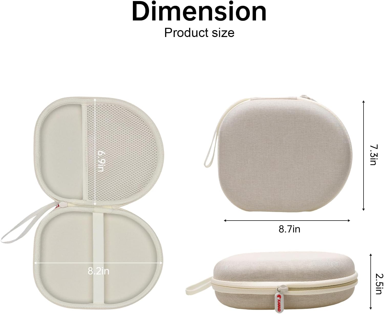 XANAD Case Compatible with Sony WH-CH720N WH-CH520 Noise Canceling Headphone - Cream - Image 3