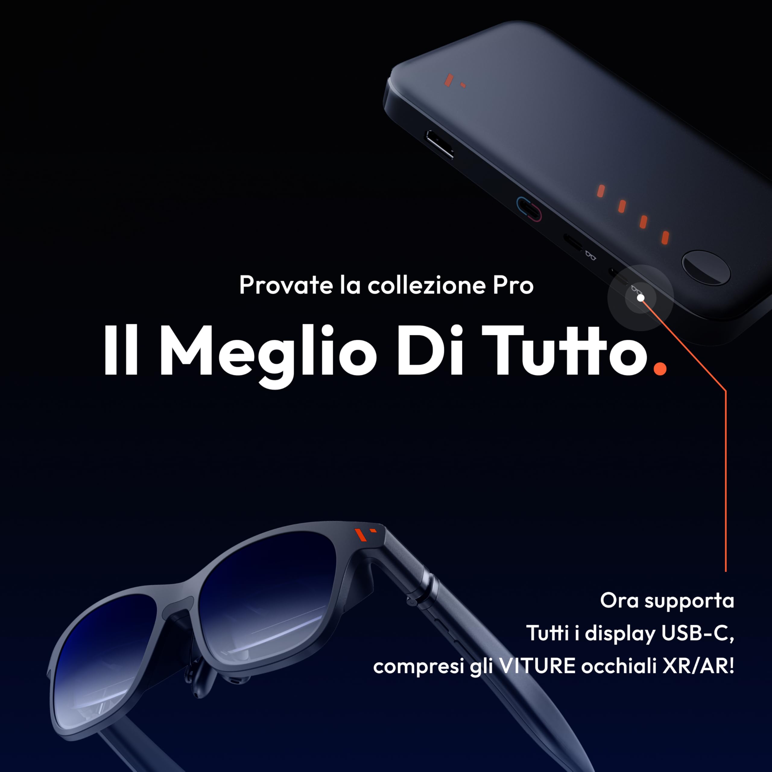VITURE Pro Mobile Dock, Prima esperienza XR immersiva per Switch 2,streaming&gioco cooperativo,contenuti 2D/3D, compatibile con PS, Switch, Fire TV, dispositivi HDMI,per display USB-C e occhiali XR/AR