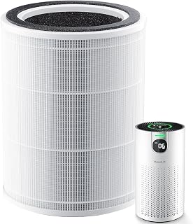 Air Purifier Replacement Filter for VisionAir HAP606 Air Purifier, 3-Stage Design with Activated Carbon, 1 Pack, White