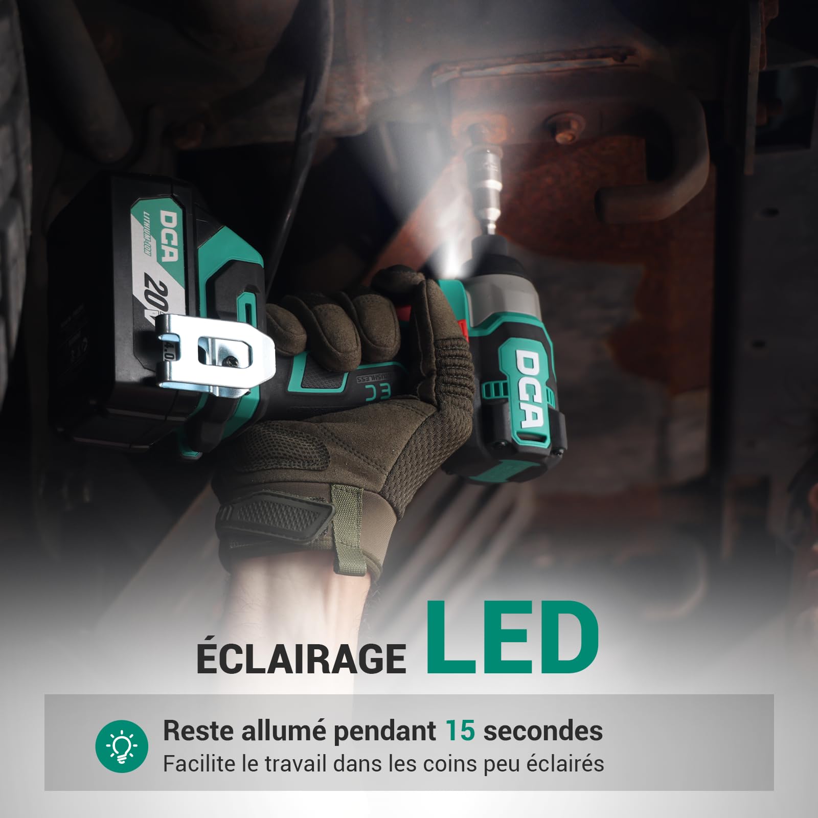 DCA Visseuse à Chocs Sans Fil 158 Nm pour Serrer et Desserrer Les Vis