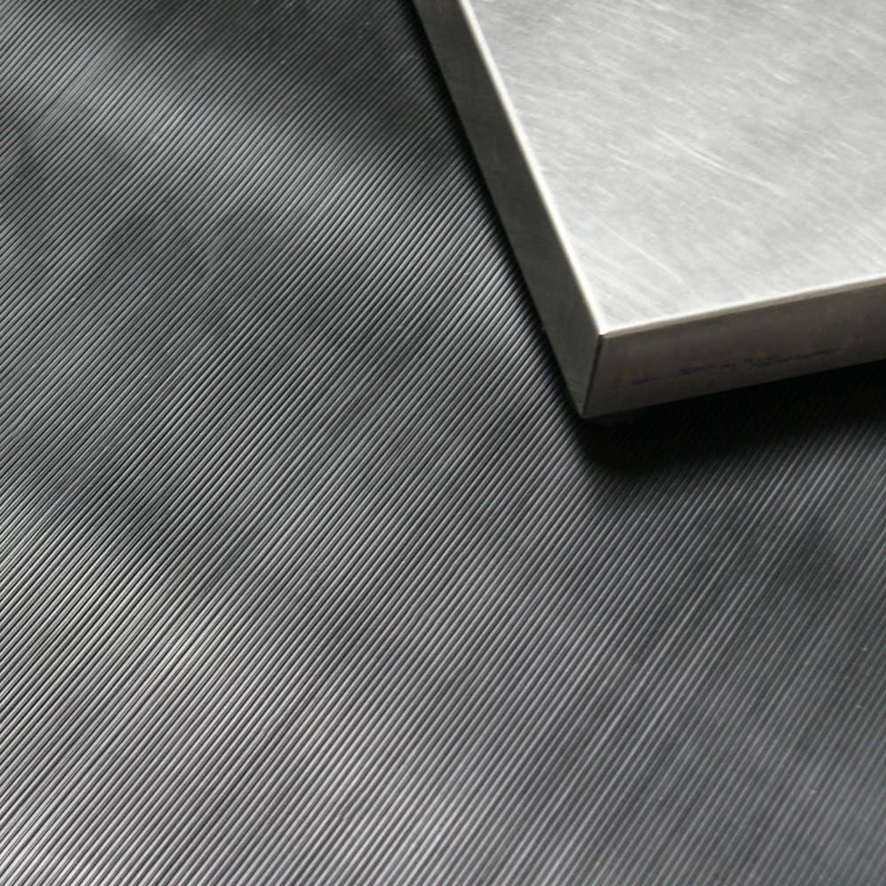 Rubber-Cal Fine Rib Corrugated Rubber Floor Mat - 1/8" x 3ft x 10ft Black — Amazon image 9