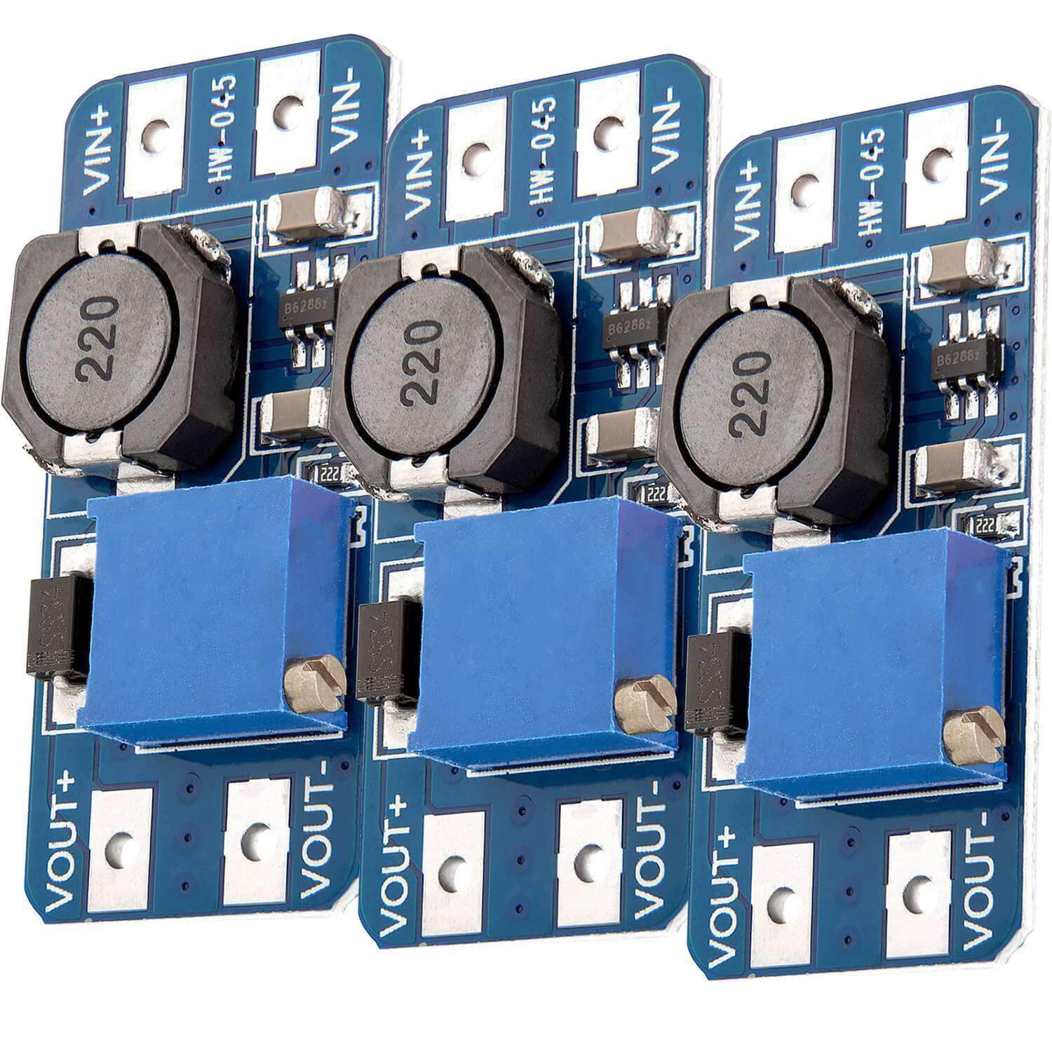 AZDelivery 3 x MT3608 DC-DC Netzteil Adapter Step up Modul kompatibel mit Arduin