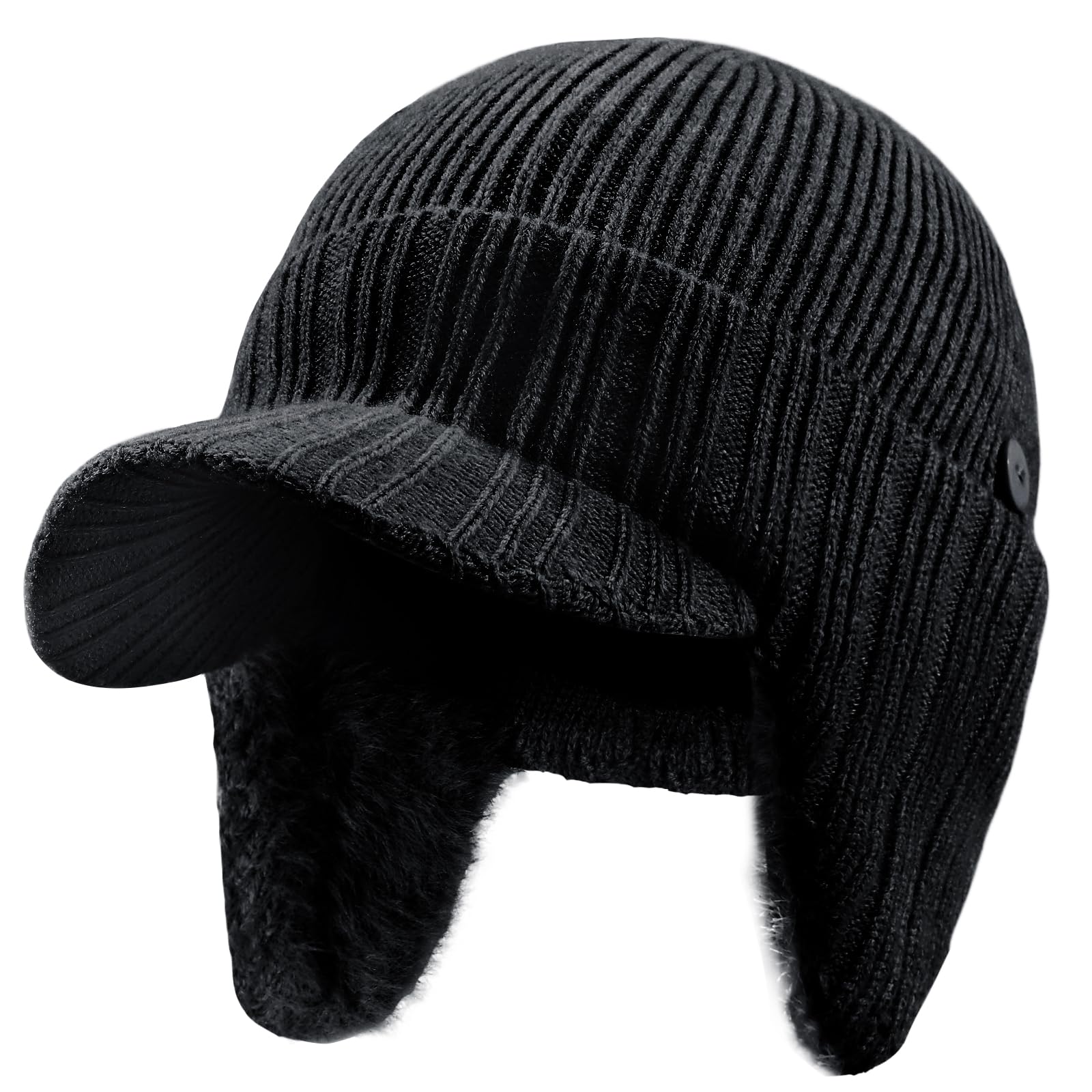 SEEK SURE Winter Hat with Visor Warm Fleece Lined Beanie  display picture 1