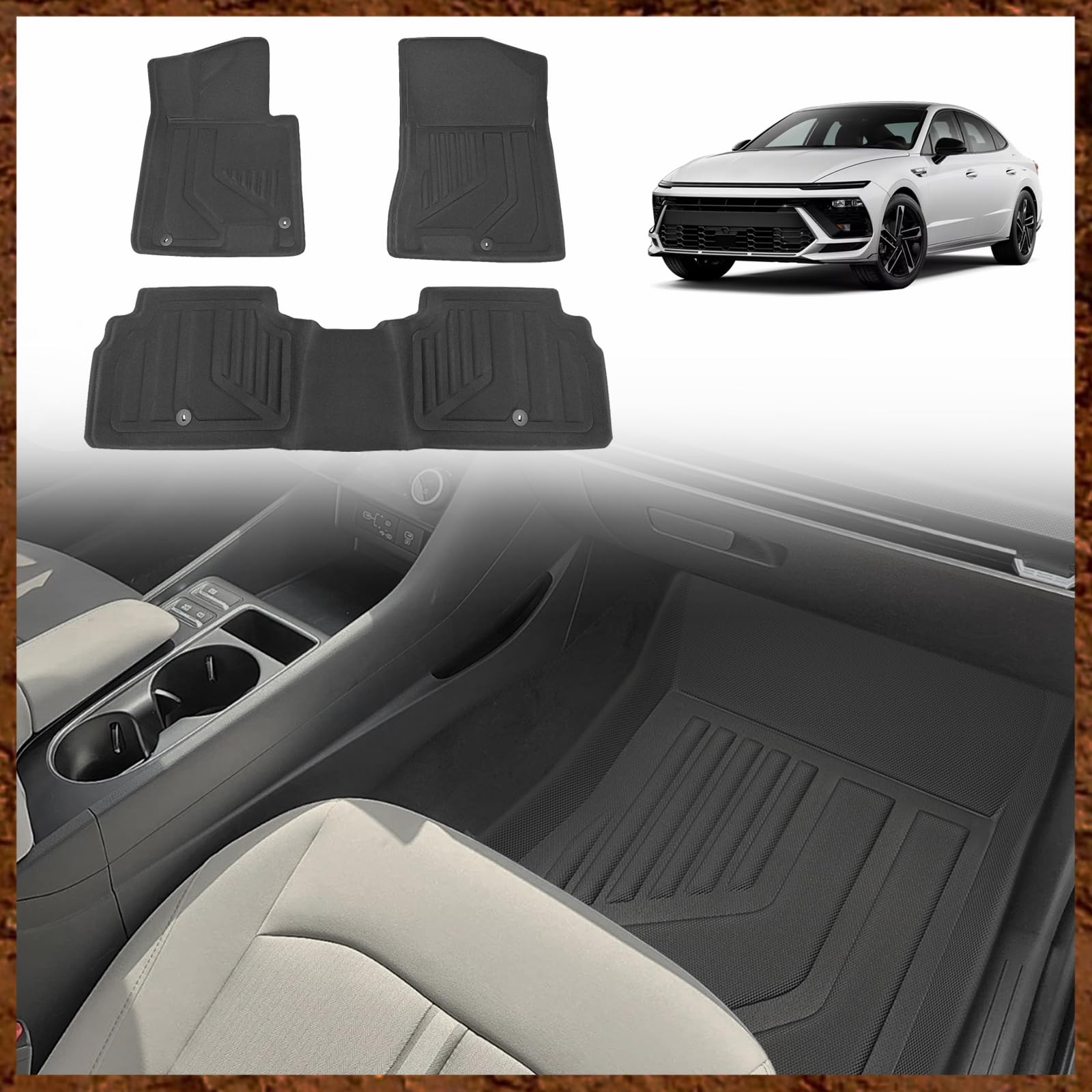 Muslogy Floor Mats All Weather XPE Liners Compatible with Hyundai ...