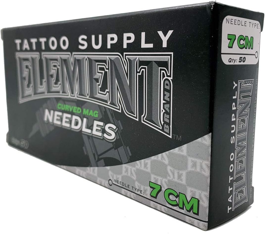 Element Tattoo Supply Long Bar Tattoo Needles Box of 50#1207CM 7 Curved Magnum Softedge