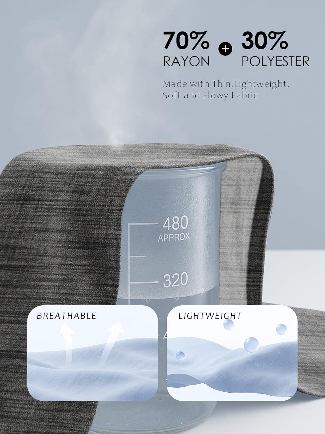 Feiersi Womens Baggy Wide Leg Pants Elastic Waisted Casual Palazzo Harem Pants Summer Beach Trousers - Image 3